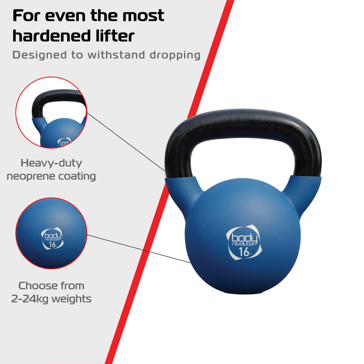 Body Revolution 16kg Neoprene Kettlebells