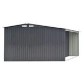 Metal Garden Shed 8ft x 8ft & Q-Rax Heavy Duty Storage Shelving Bundle
