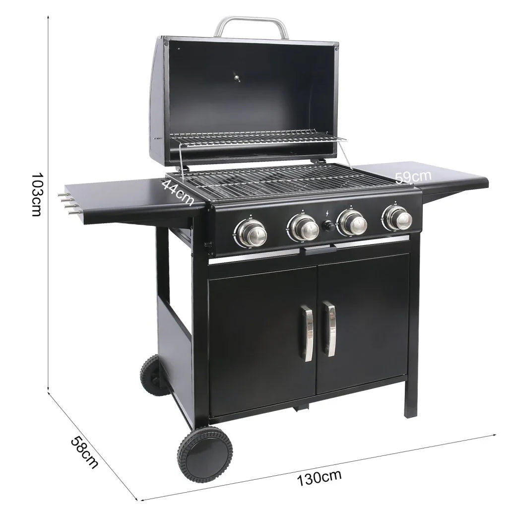 4-Burner Propane Gas BBQ Grill