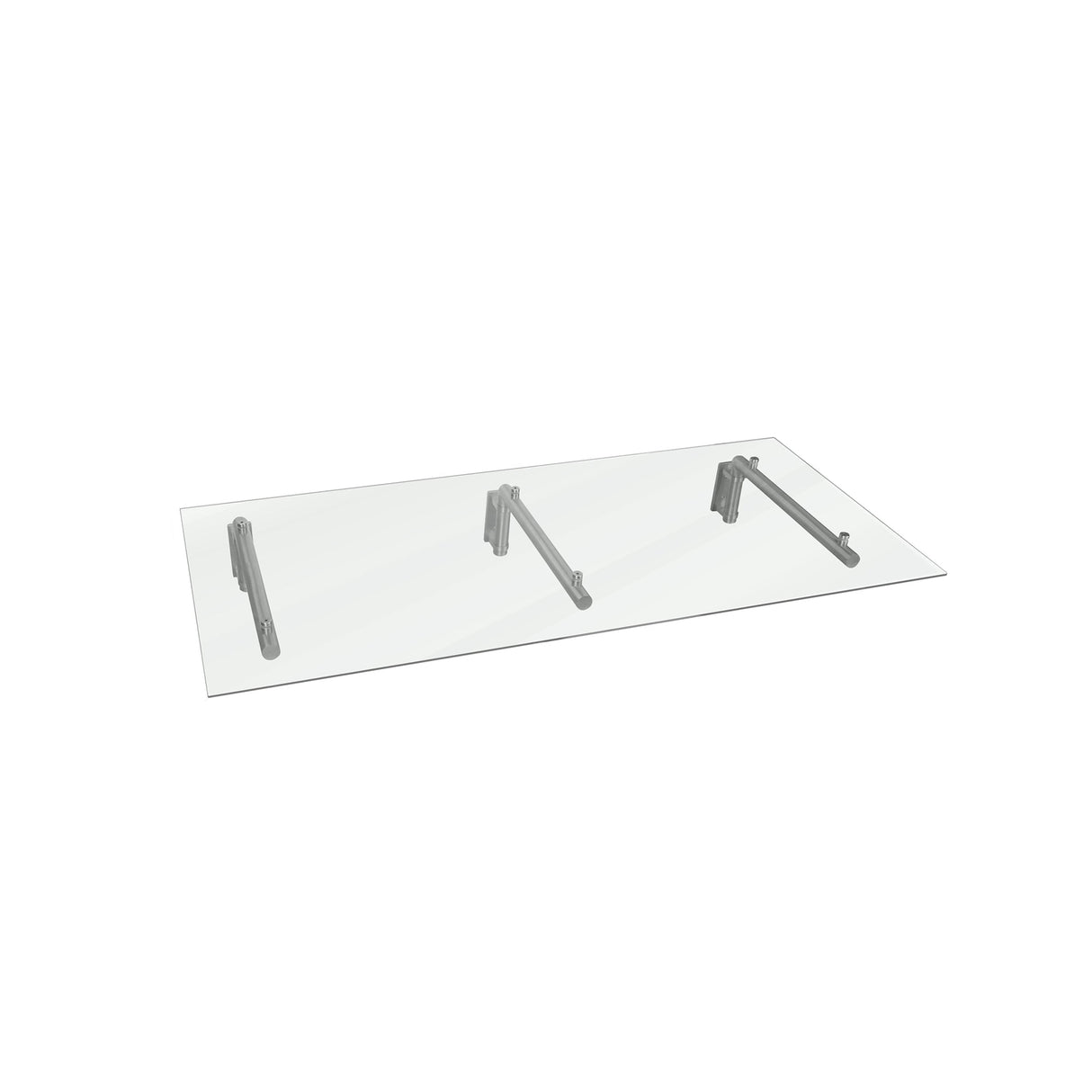 MonsterShop Glass Door Canopy & Brackets, 180cm W, 80cm D