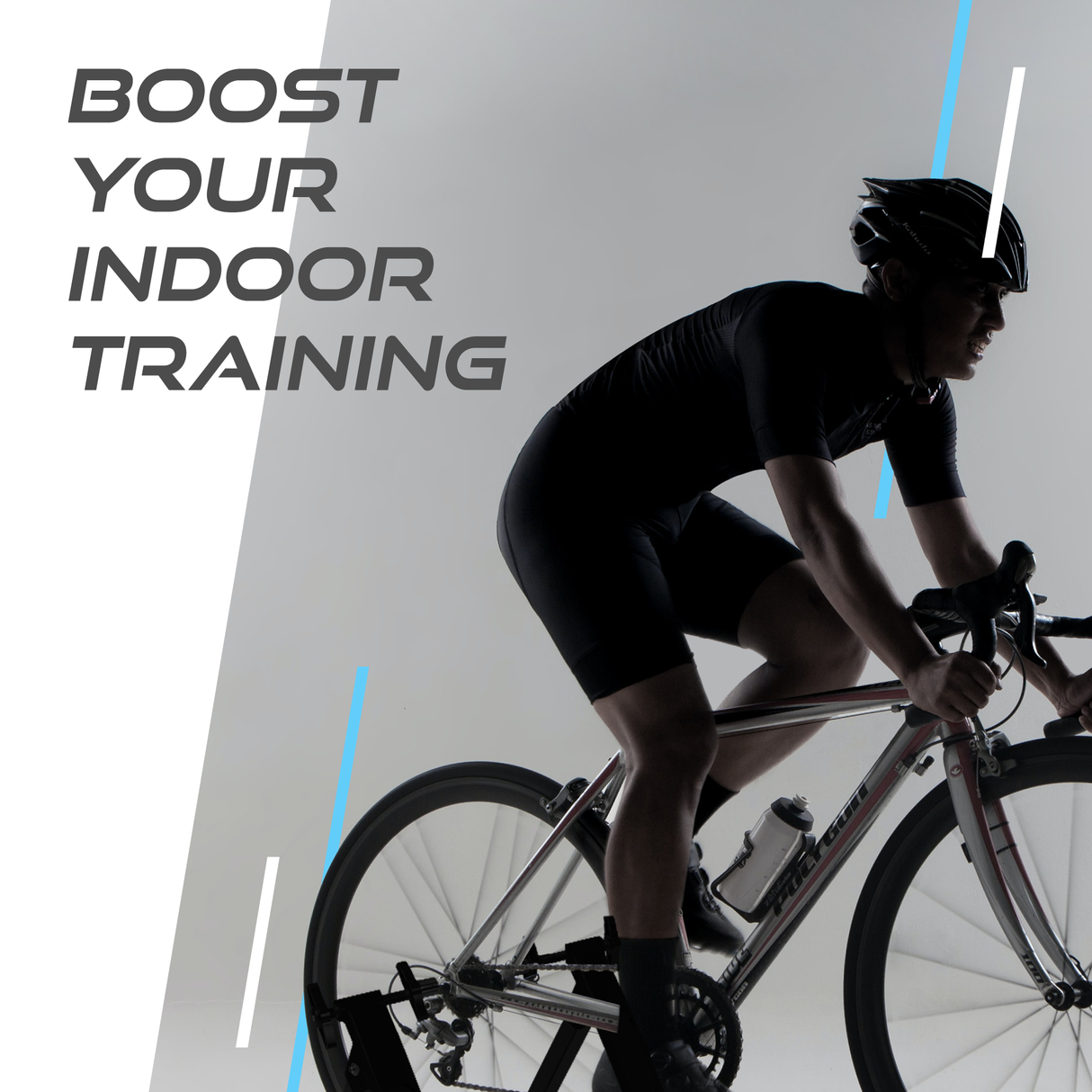 Black Velo Pro Fluid Turbo Trainer with Mat