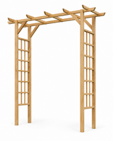 Flat Top Garden Arch with Trellis