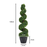 Artificial Spiral Boxwood Trees – 120cm Set of 2