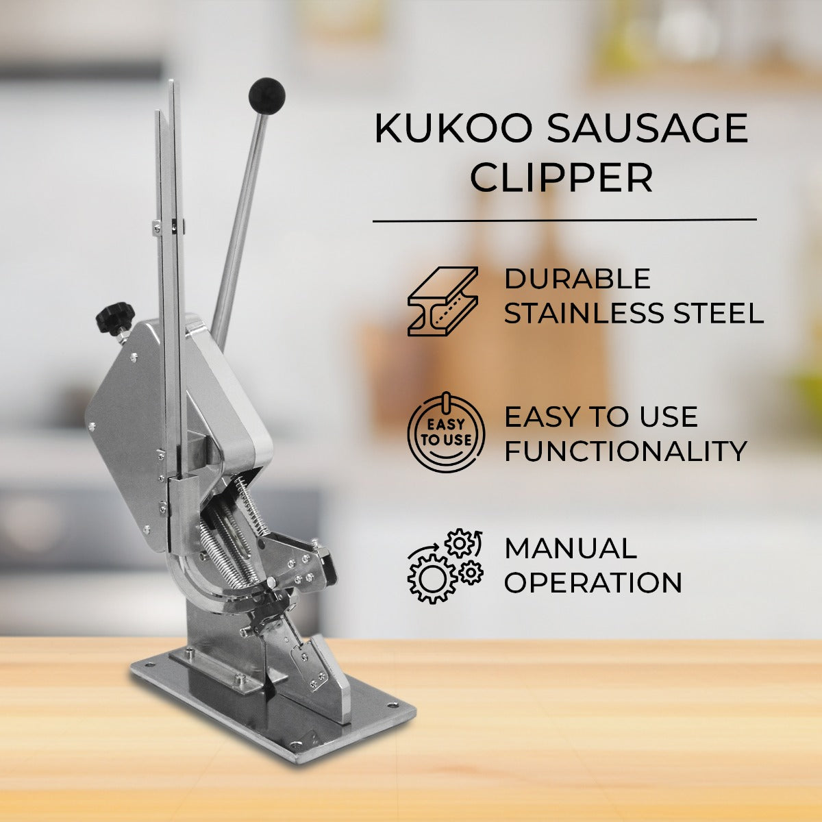 KuKoo 3L Sausage Stuffer & Clipper Set