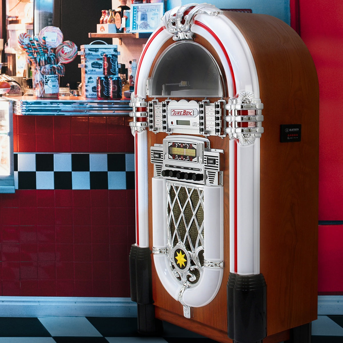 Retro Style Illuminated Jukebox Sound System