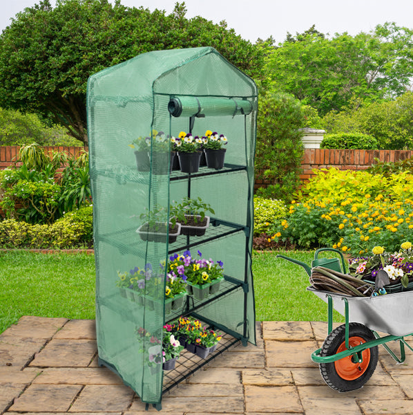 Greenhouse 4 Tier with PE Cover