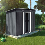 Metal Garden Storage Shed – Charcoal Black 7.81 x 4.3ft
