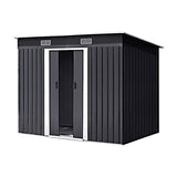 Metal Garden Storage Shed – Charcoal Black 7.81 x 4.3ft