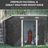 Metal Garden Storage Shed – Charcoal Black 7.81 x 4.3ft
