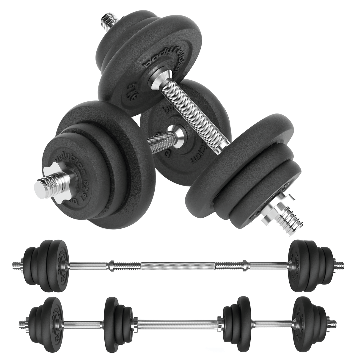 Body Revolution Cast Iron Dumbbell Set 15 kg - 50 kg