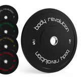 Body Revolution Olympic Bumper Plates (Black)