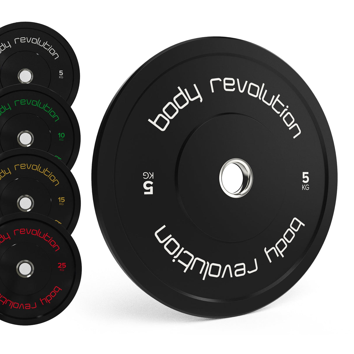 Body Revolution Olympic Bumper Plates (Black)