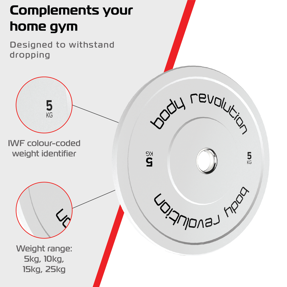 Body Revolution Olympic Bumper Plates (Colour)