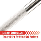 Body Revolution Straight Barbell Bar - 1" Standard 1.4m - Body Revolution