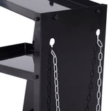 Welding Cart Trolley with Gas Bottle Chain – Black