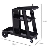 Welding Cart Trolley with Gas Bottle Chain – Black