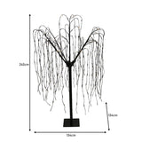 Weeping Willow Tree - White - 240cm - Cool White