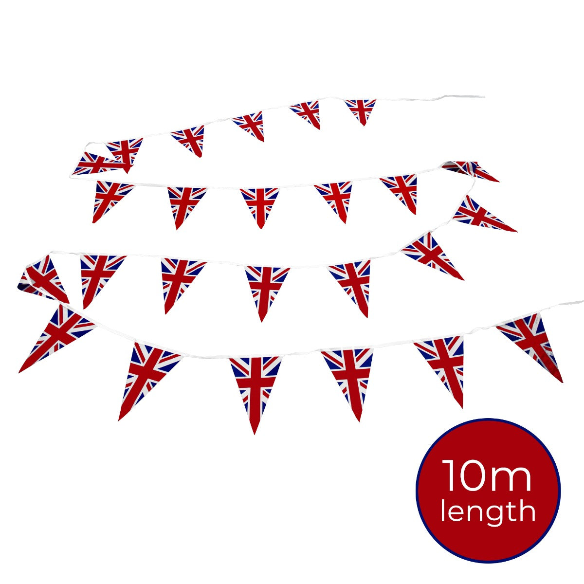 3 x Union Jack Flag Bunting 10m