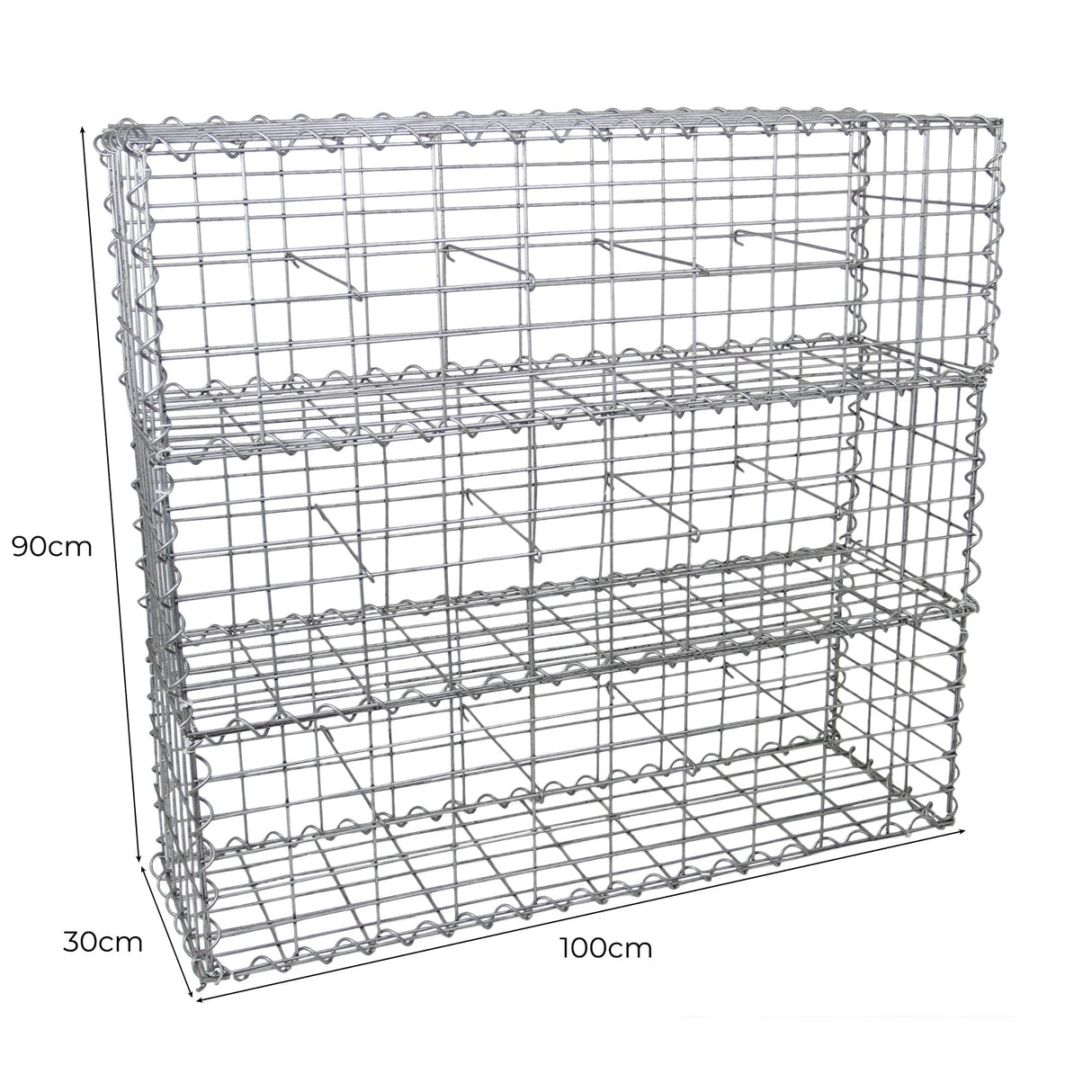 Gabion Baskets 100 x 30 x 30cm / 6 Pack