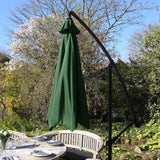 Green Cantilever Parasol & Square Base