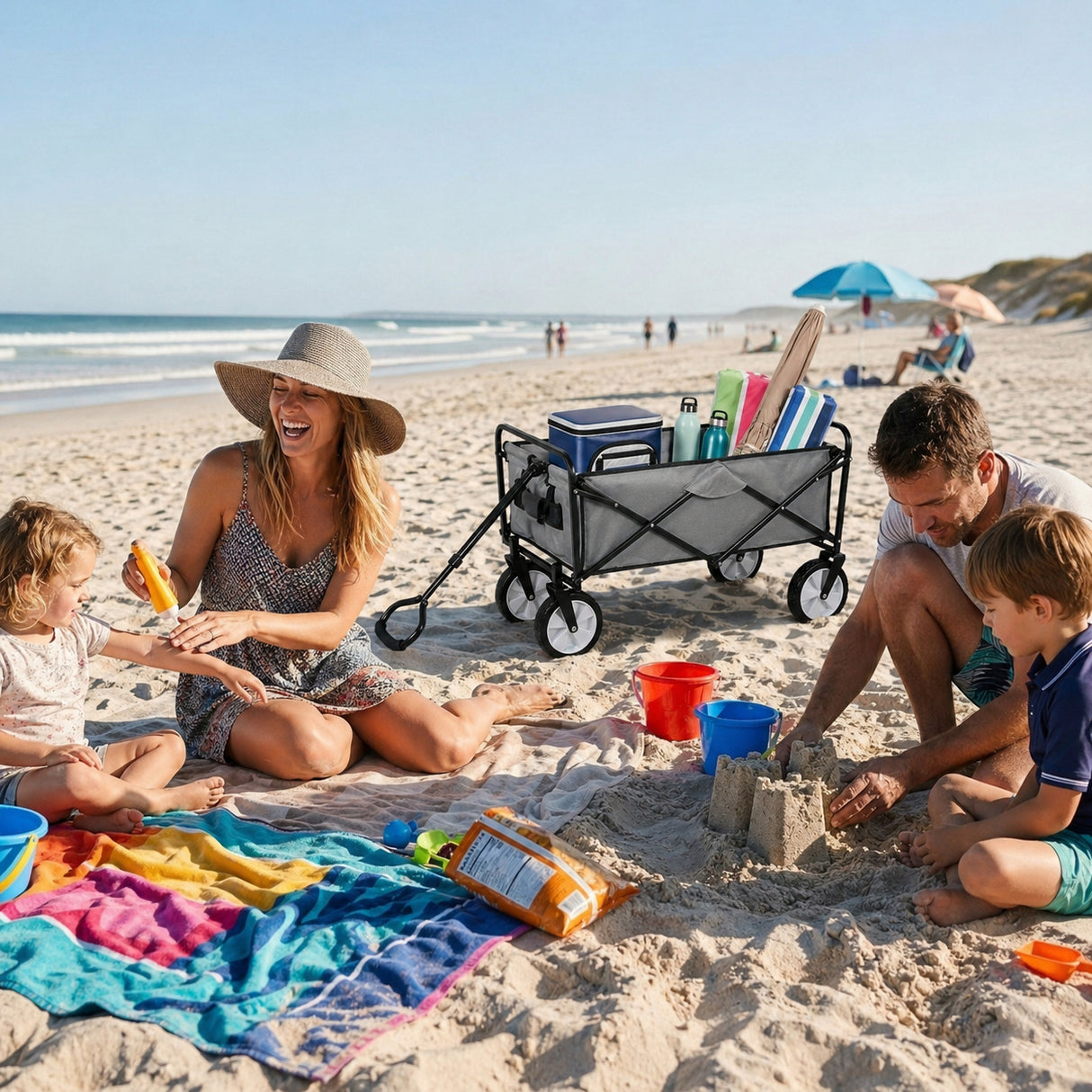 All-Terrain Festival & Beach Drinks Trolley Grey