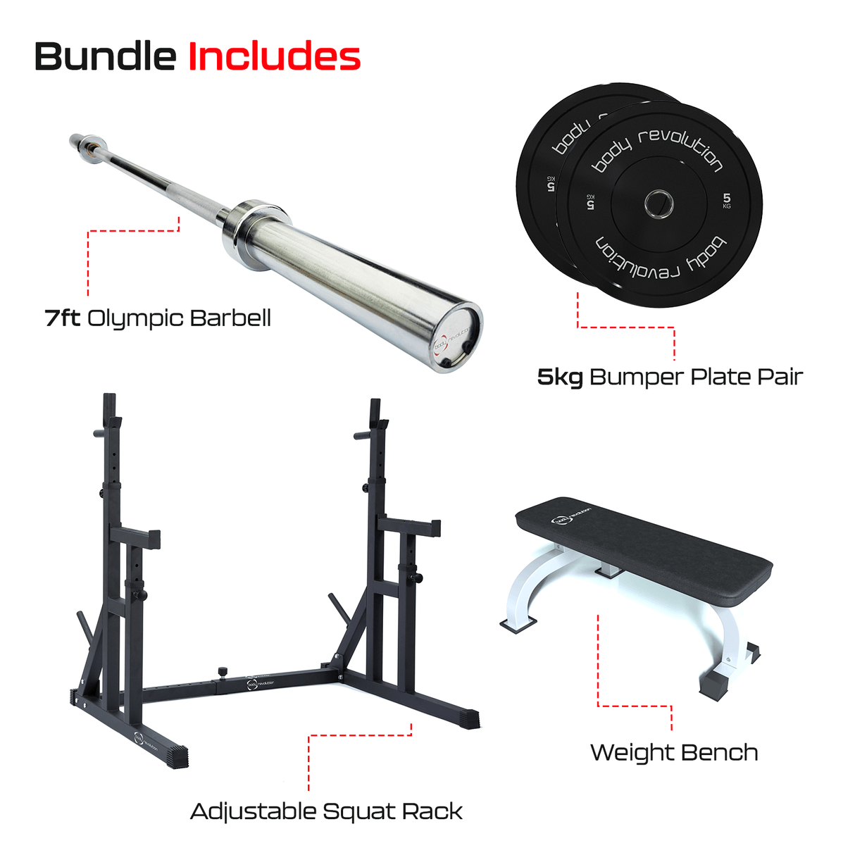 Home Gym Weightlifting Bundles - Body Revolution