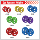 Olympic Tri-Grip Rubber Weight Plates - Colour Pairs & Sets