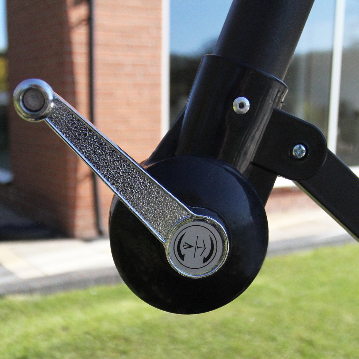 Black Cantilever Parasol & Fan Base