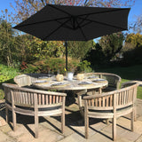 Black Cantilever Parasol & Square Base