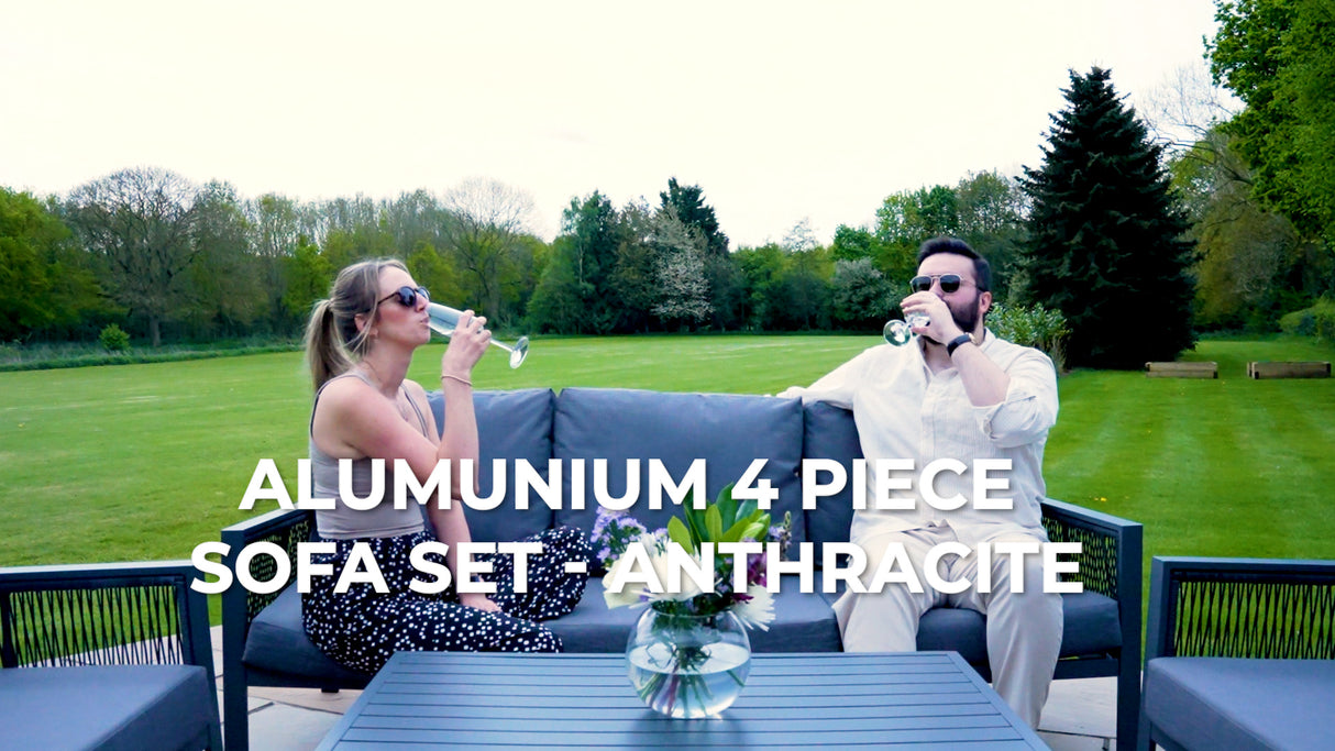 Aluminium 4 Piece Sofa Set - Anthracite