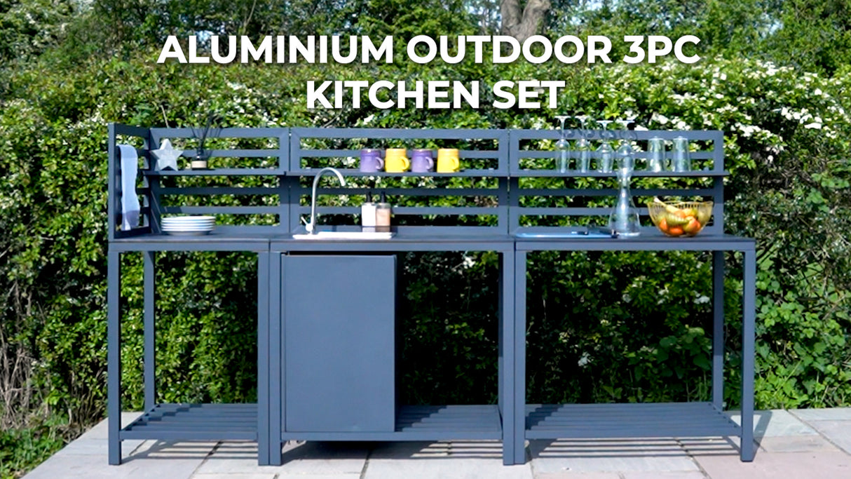 Aluminium Outdoor 3pc Kitchen Set