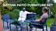 Rattan Patio Furniture Set - Black
