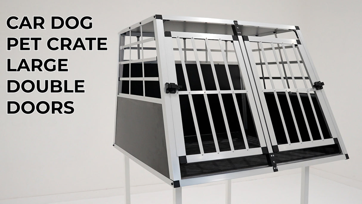 Car Dog Pet Crate - Large Double Doors
