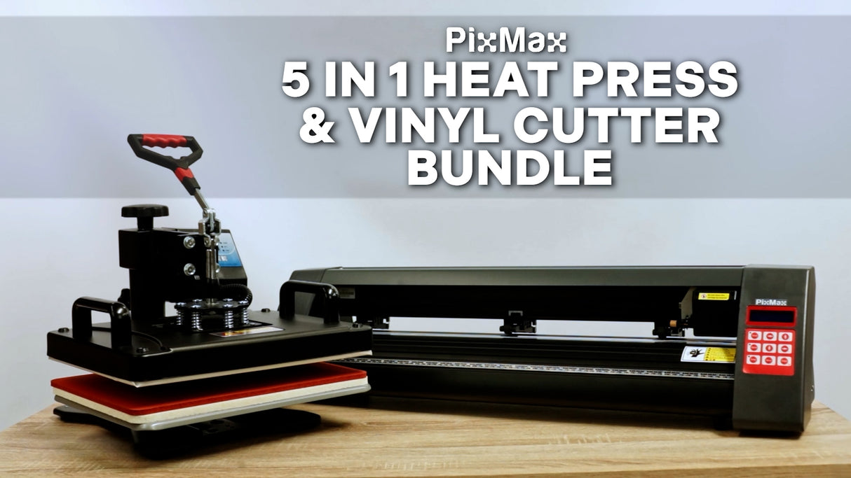 Vinyl Cutter LED, 5 in 1 Heat Press, Printer, Signcut Pro & Weeding Kit Bundle