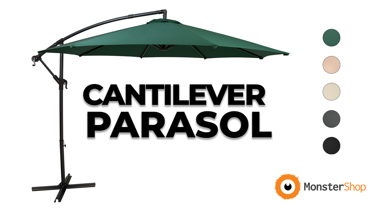 Cantilever Parasol 3m – Green