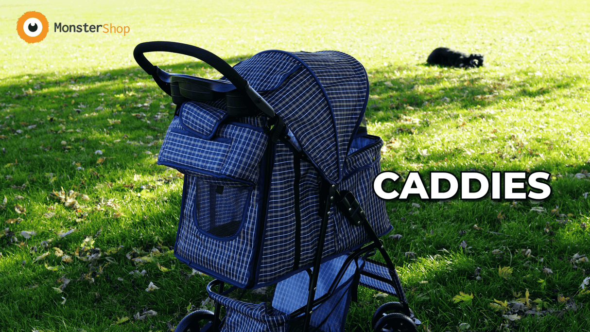 Pet Stroller Caddy Bag - Woven Grey