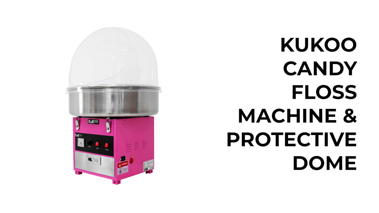 KuKoo Candy Floss Machine & Protective Dome