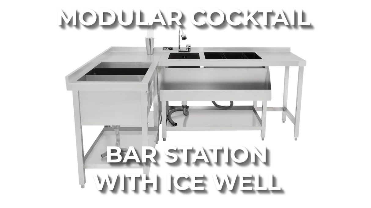 Modular Cocktail Bar Station with Ice Well