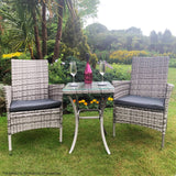Jardí Rattan Bistro Set Black