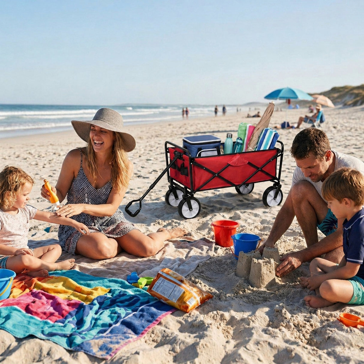 All-Terrain Festival & Beach Drinks Trolley Red