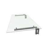 MonsterShop Glass Door Canopy & Brackets, 120cm W, 80cm D