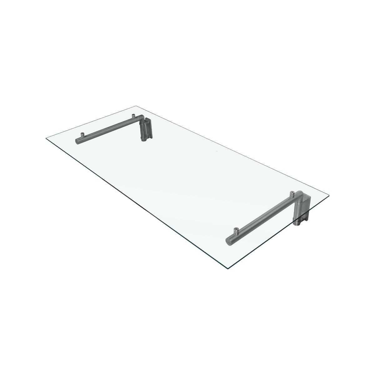 MonsterShop Glass Door Canopy & Brackets, 120cm W, 80cm D