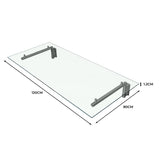 MonsterShop Glass Door Canopy & Brackets, 120cm W, 80cm D