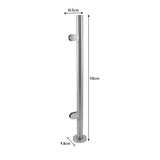 MonsterShop Stainless Steel Balustrade, End Post, 110cm H