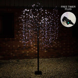 Weeping Willow Tree - Black - 240cm - Cool White