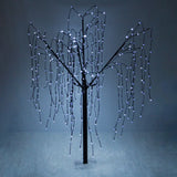 Weeping Willow Tree - 180cm Black 400 Cool White LED