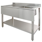 KuKoo Commercial Stainless Steel Sink - Left Hand Drainer