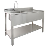 Science Lab Laboratory Sink Stainless Steel Single Bowl 1.0 Right Hand Drainer