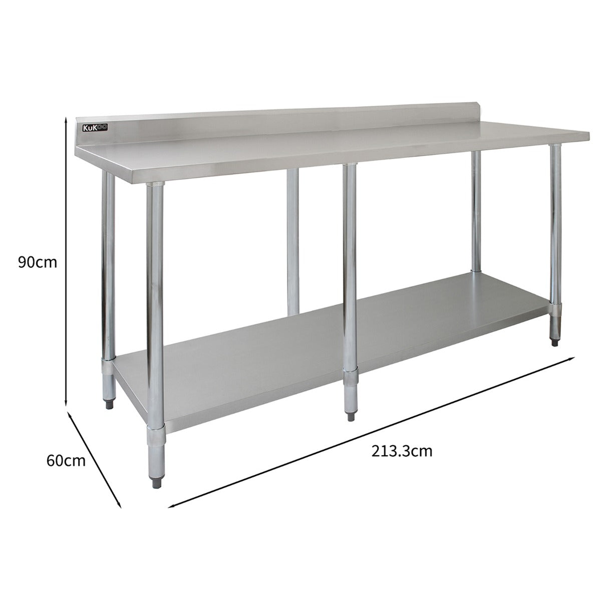 Commercial Stainless Steel Catering Table - 7ft Wide