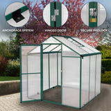 Polycarbonate Greenhouse 6ft x 6ft – Green